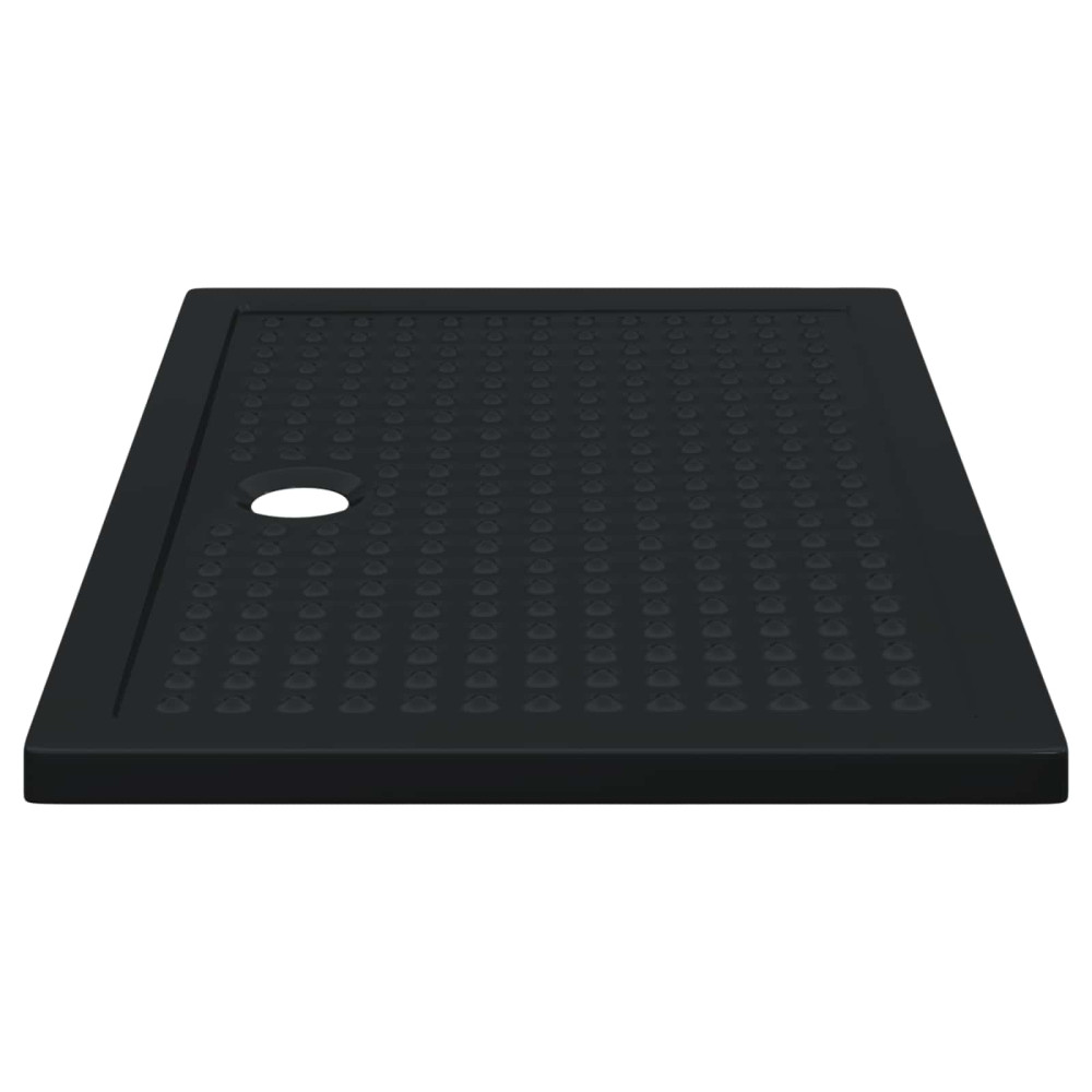 Produktbild för Duschbas Tray med Prickar Svart 120 x 80 x 4 cm ABS