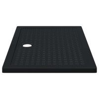 Produktbild för Duschbas Tray med Prickar Svart 120 x 80 x 4 cm ABS