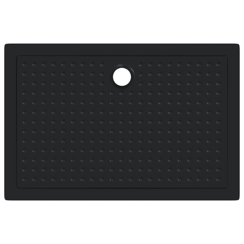 Produktbild för Duschbas Tray med Prickar Svart 120 x 80 x 4 cm ABS