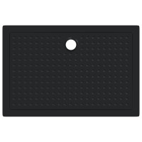 Produktbild för Duschbas Tray med Prickar Svart 120 x 80 x 4 cm ABS