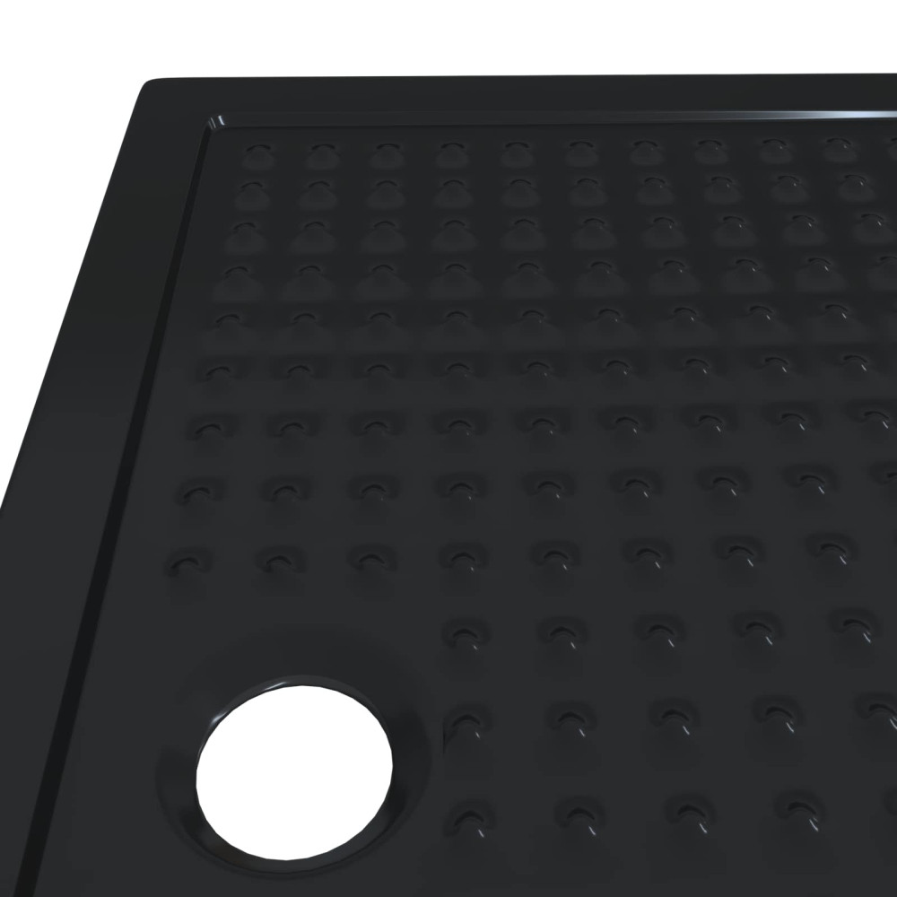 Produktbild för Duschbas Tray med Prickar Svart 120 x 80 x 4 cm ABS
