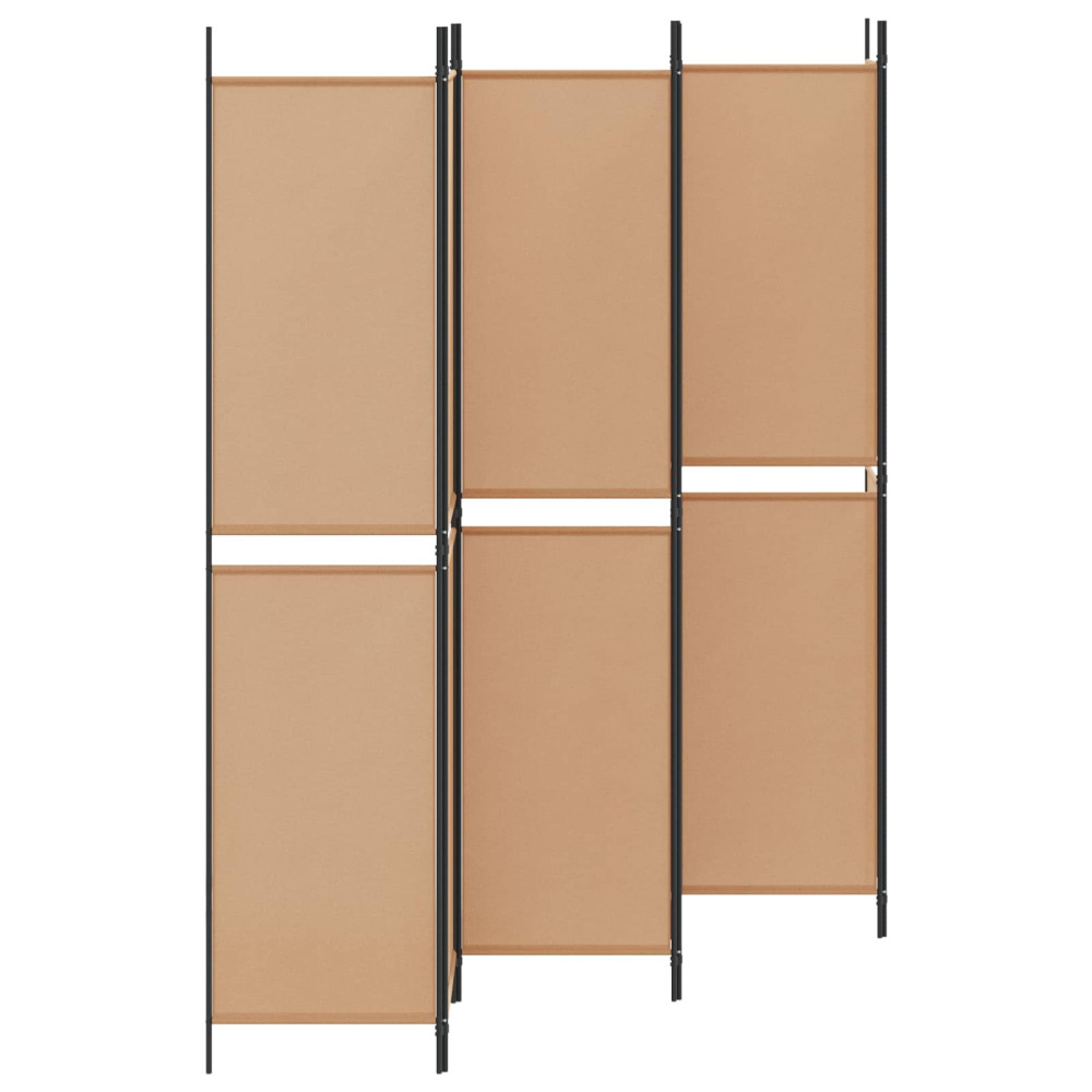 Produktbild för 6-panelers rumsavdelare Beige 300 x 220 cm Tyg