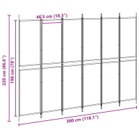 Produktbild för 6-panelers rumsavdelare Beige 300 x 220 cm Tyg