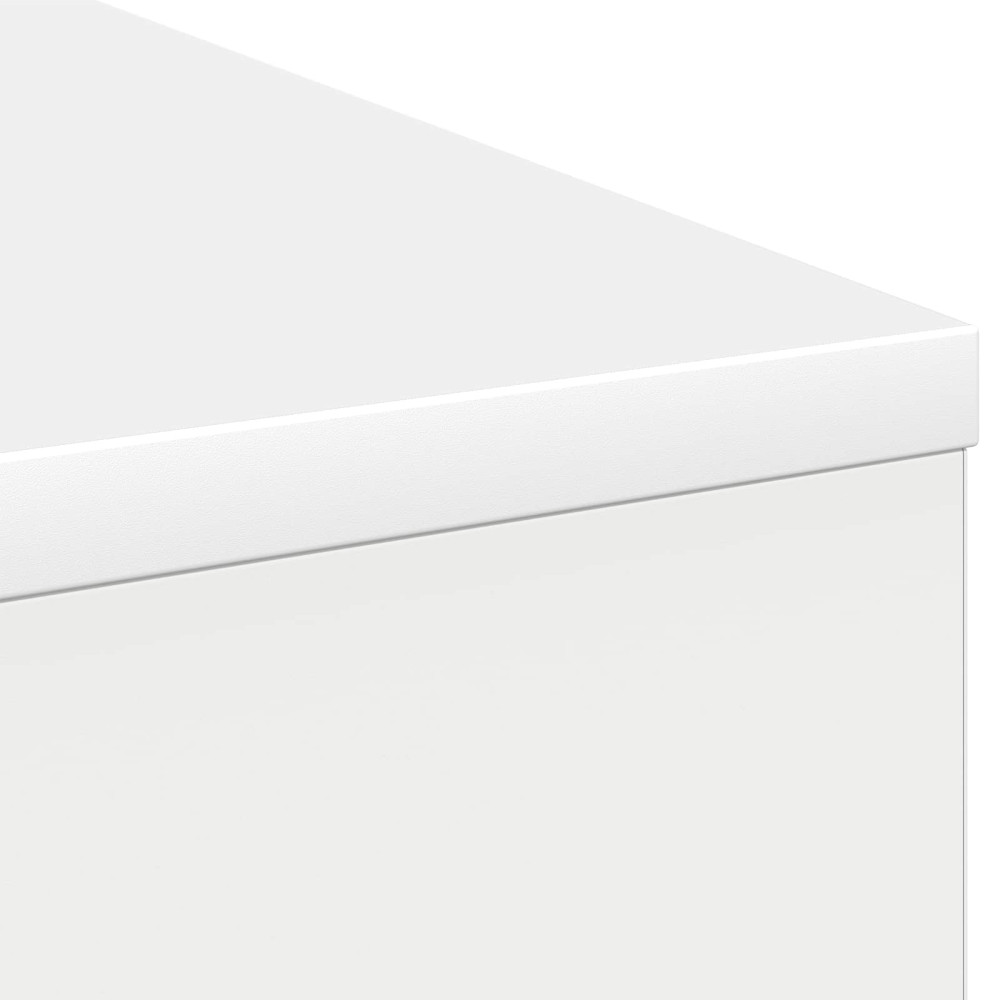 Produktbild för Skrivbord med låda Vit 100 x 40 x 75 cm Konstruerat trä
