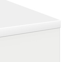 Produktbild för Skrivbord med låda Vit 100 x 40 x 75 cm Konstruerat trä