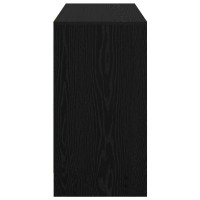 Produktbild för Skrivbord med låda Svart Ek 100 x 40 x 75 cm Konstruerat trä