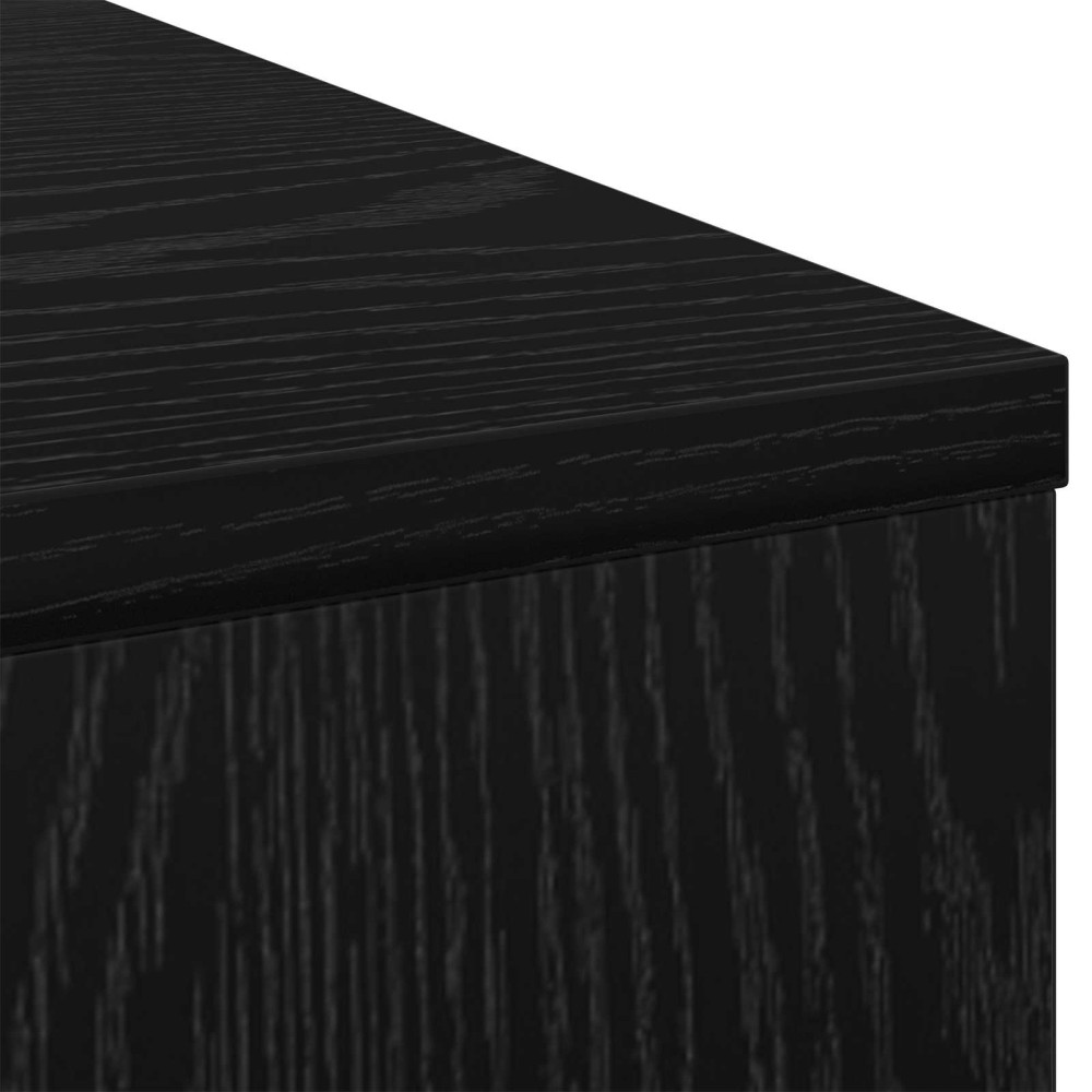 Produktbild för Skrivbord med låda Svart Ek 100 x 40 x 75 cm Konstruerat trä