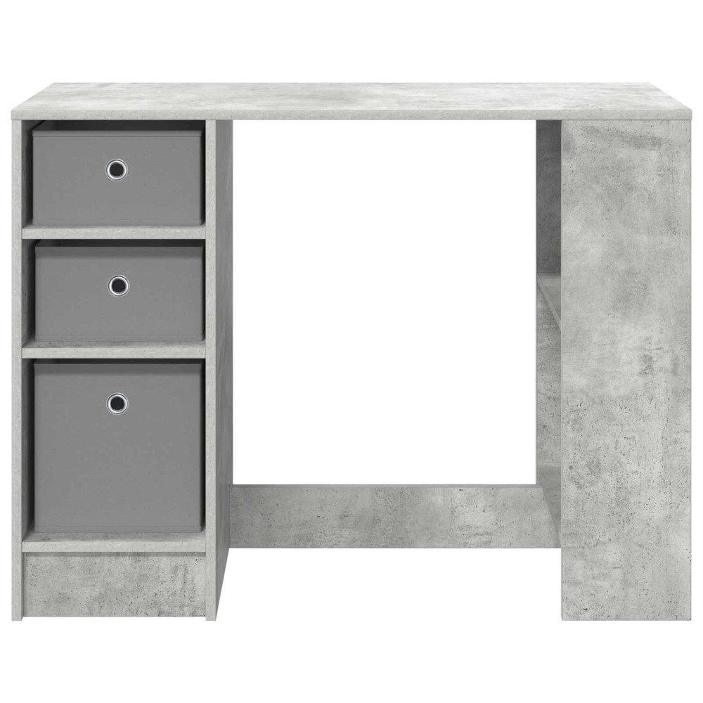 Produktbild för Skrivbord med låda Betonggrå 100 x 40 x 75 cm Konstruerat trä