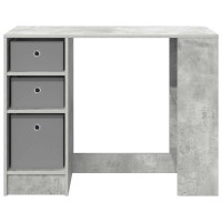 Produktbild för Skrivbord med låda Betonggrå 100 x 40 x 75 cm Konstruerat trä
