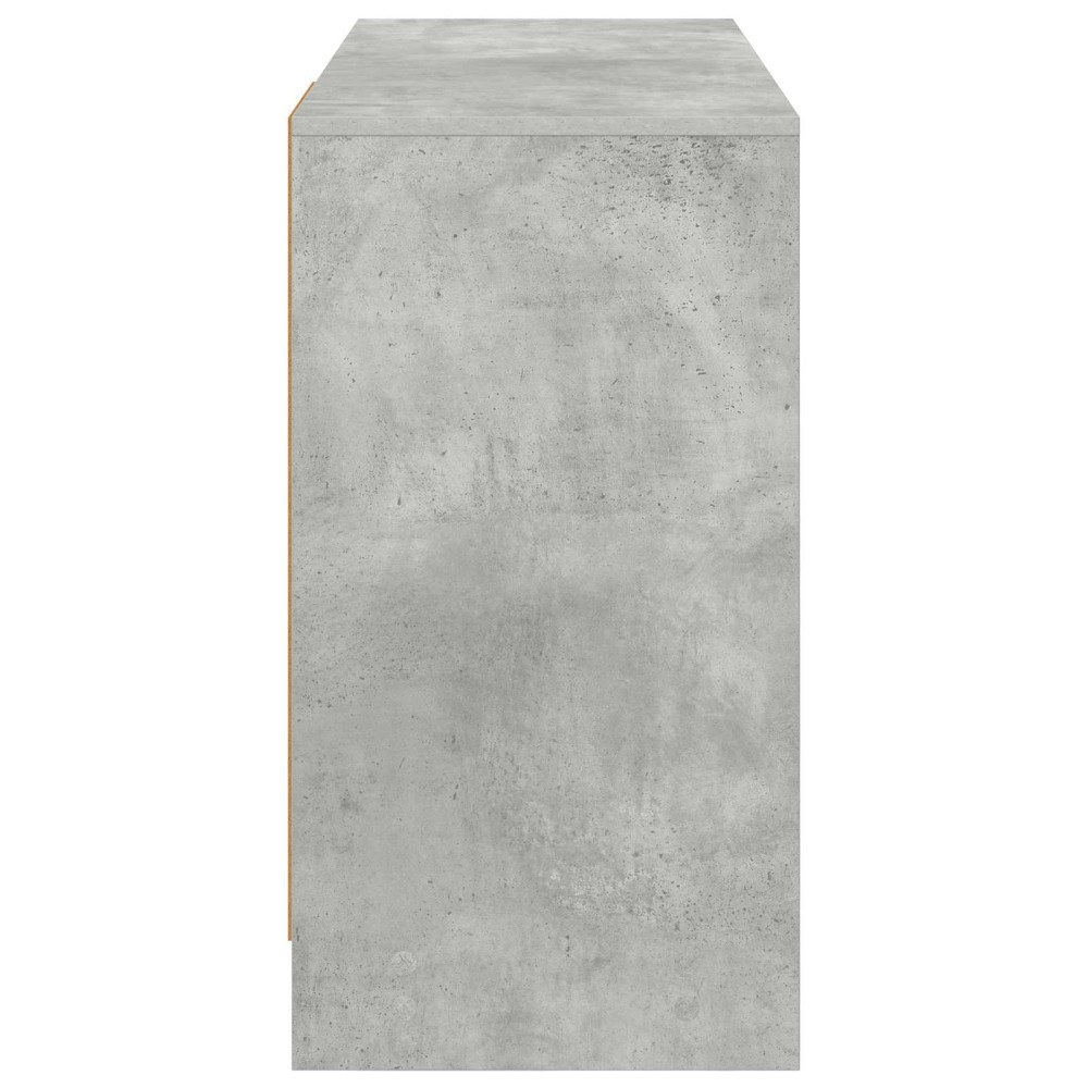 Produktbild för Skrivbord med låda Betonggrå 100 x 40 x 75 cm Konstruerat trä