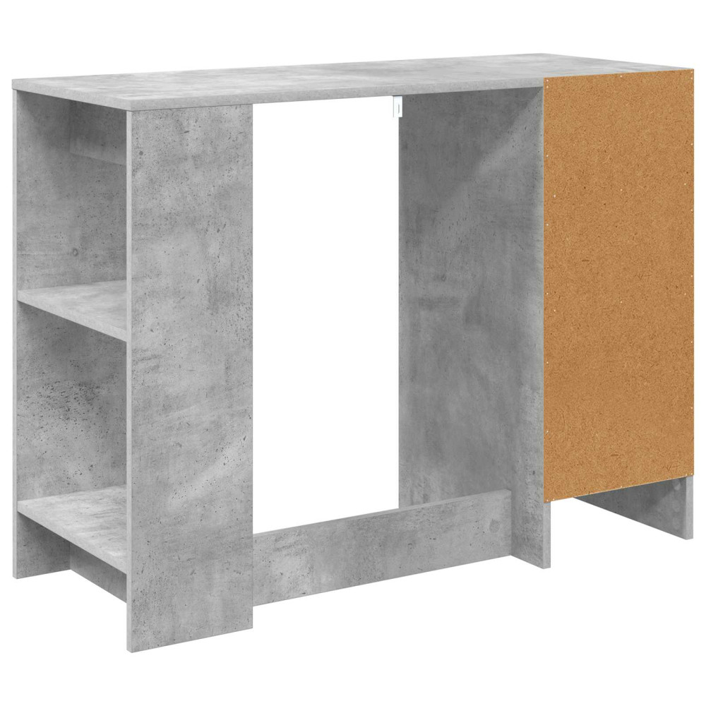 Produktbild för Skrivbord med låda Betonggrå 100 x 40 x 75 cm Konstruerat trä