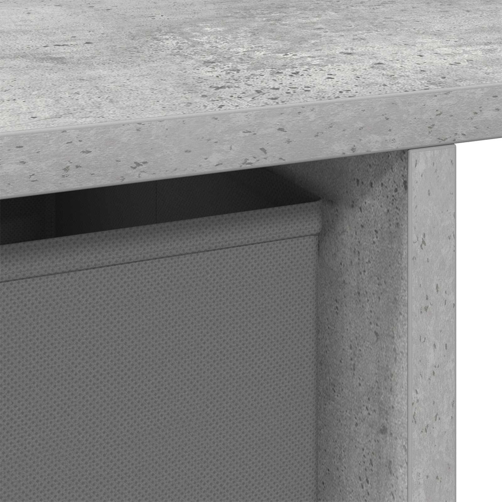 Produktbild för Skrivbord med låda Betonggrå 100 x 40 x 75 cm Konstruerat trä