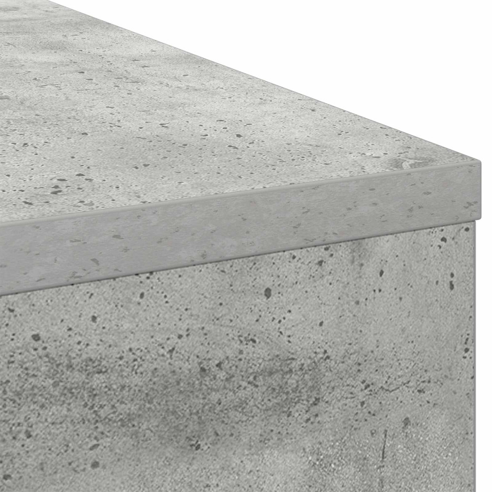Produktbild för Skrivbord med låda Betonggrå 100 x 40 x 75 cm Konstruerat trä