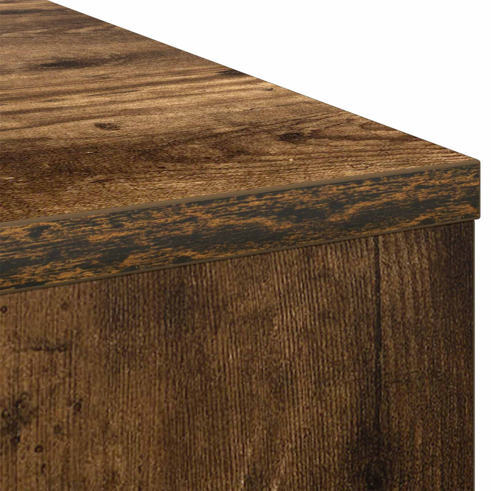 Produktbild för Skrivbord med låda Rökt ek 100 x 40 x 75 cm Konstruerat trä