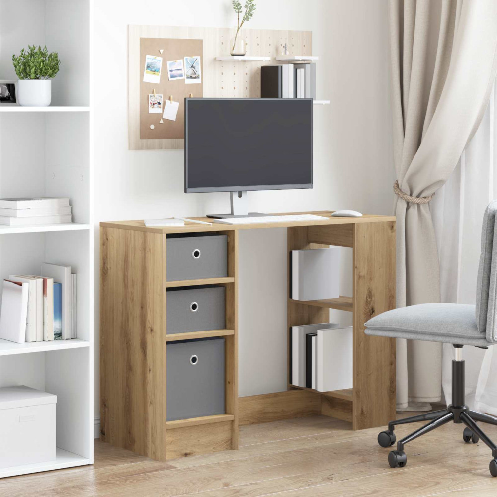 Produktbild för Skrivbord med låda Artisan Ek 100 x 40 x 75 cm Konstruerat trä