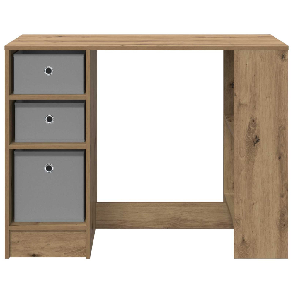 Produktbild för Skrivbord med låda Artisan Ek 100 x 40 x 75 cm Konstruerat trä