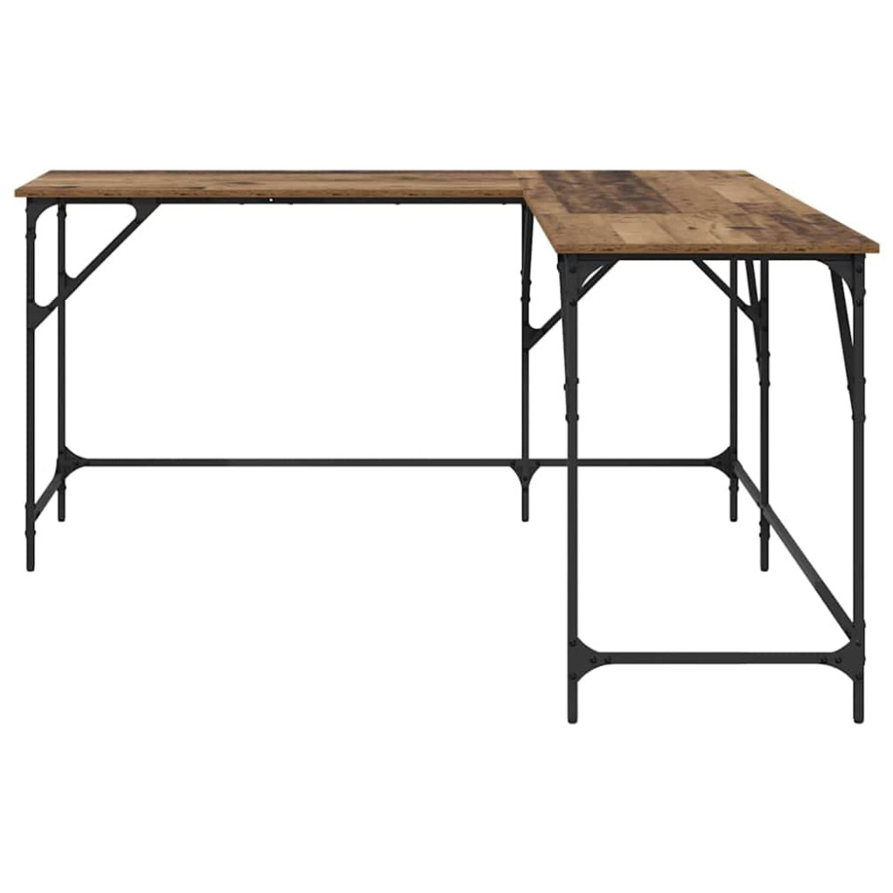 Produktbild för Skrivbord Gammalt trä 149 x 149 x 75 cm Konstruerat trä