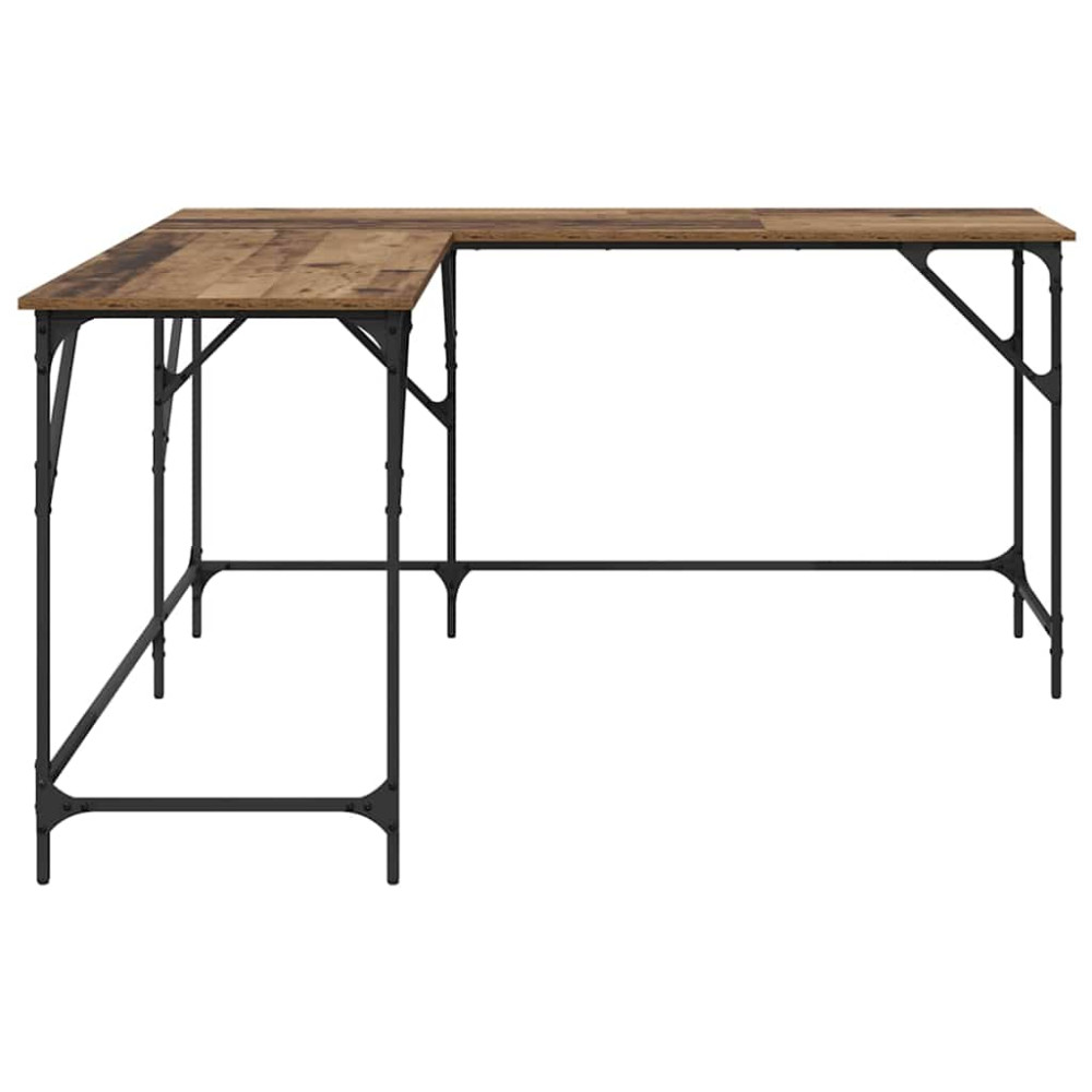 Produktbild för Skrivbord Gammalt trä 149 x 149 x 75 cm Konstruerat trä