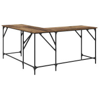 Produktbild för Skrivbord Gammalt trä 149 x 149 x 75 cm Konstruerat trä