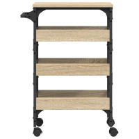 Produktbild för Köksvagn Sonoma-ek 53 x 20 x 76 cm Konstruerat trä