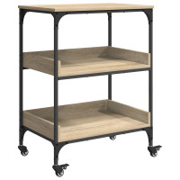 Produktbild för Köksvagn Sonoma-ek 60 x 41 x 80,5 cm Konstruerat trä