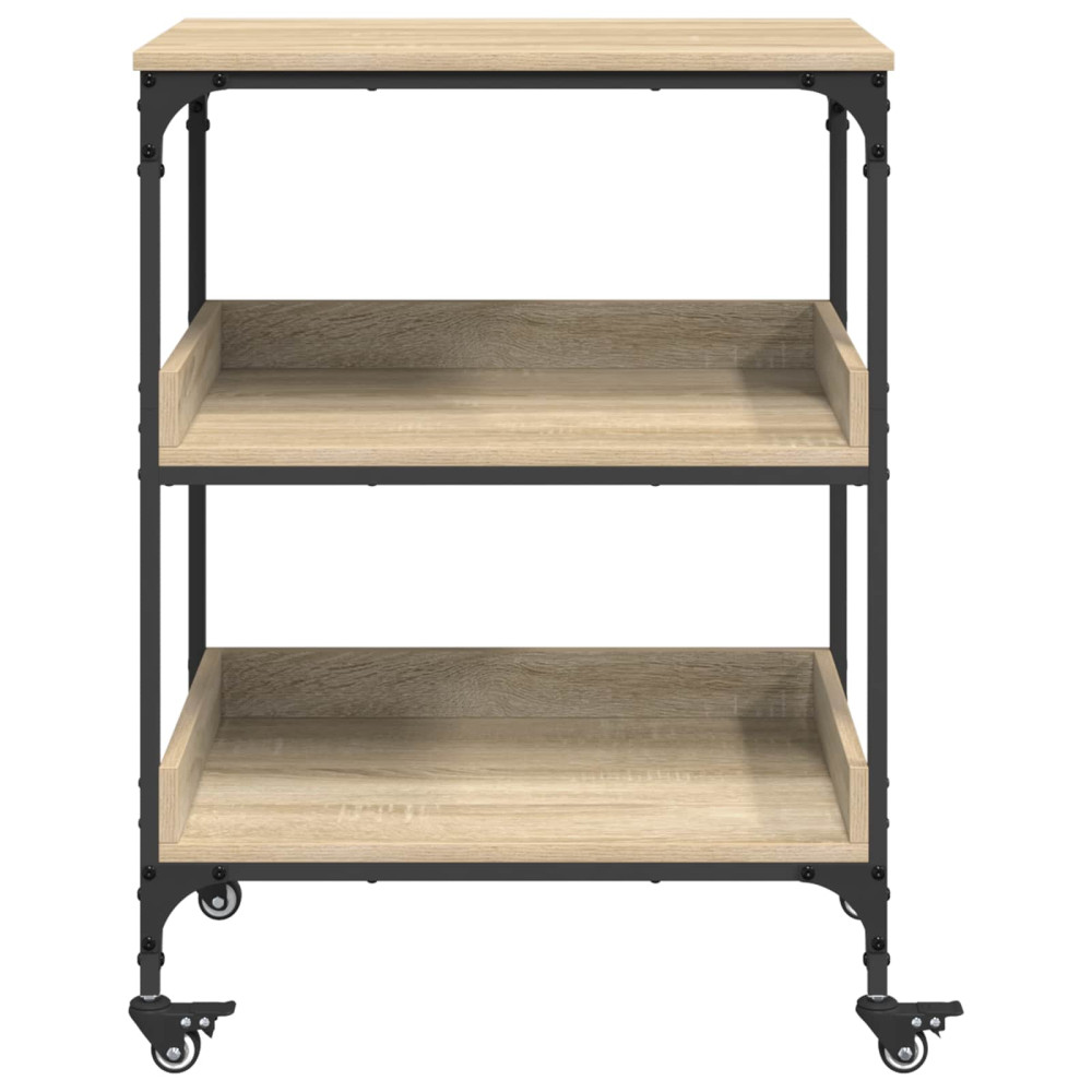Produktbild för Köksvagn Sonoma-ek 60 x 41 x 80,5 cm Konstruerat trä
