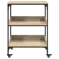 Produktbild för Köksvagn Sonoma-ek 60 x 41 x 80,5 cm Konstruerat trä