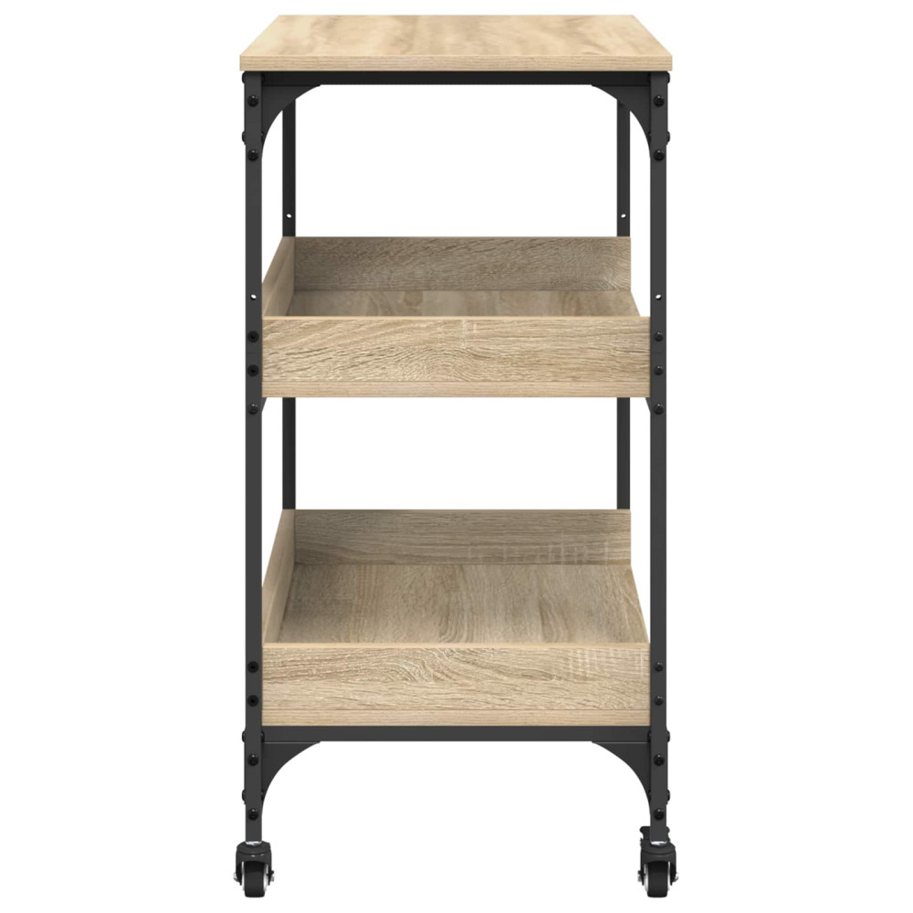 Produktbild för Köksvagn Sonoma-ek 60 x 41 x 80,5 cm Konstruerat trä