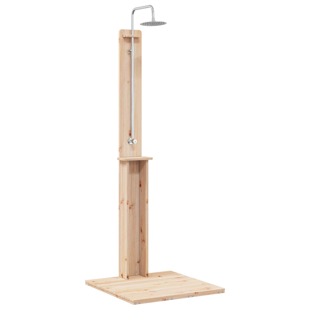Produktbild för Utomhus Dusch 206 cm Massivt tallträ och rostfritt stål