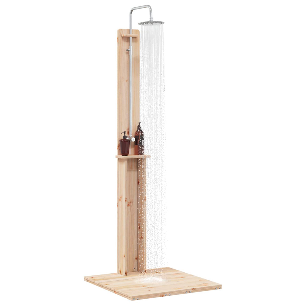 Produktbild för Utomhus Dusch 206 cm Massivt tallträ och rostfritt stål