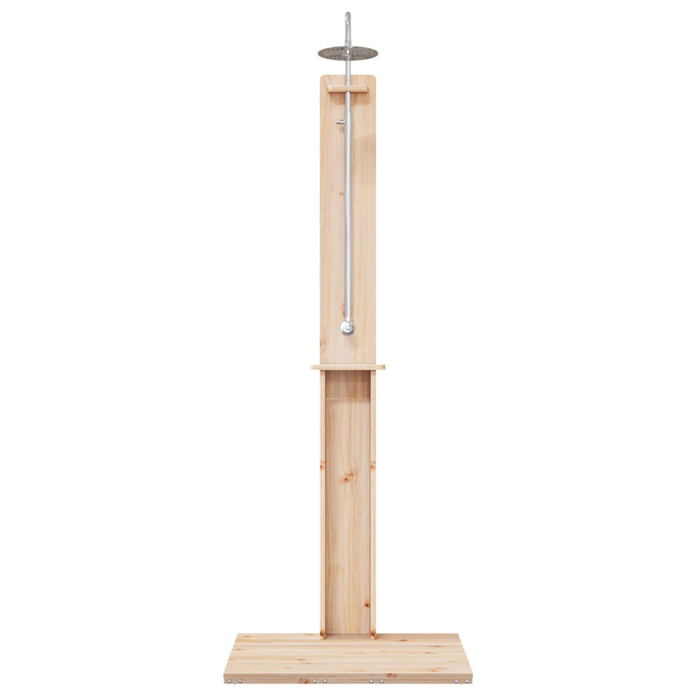 Produktbild för Utomhus Dusch 206 cm Massivt tallträ och rostfritt stål