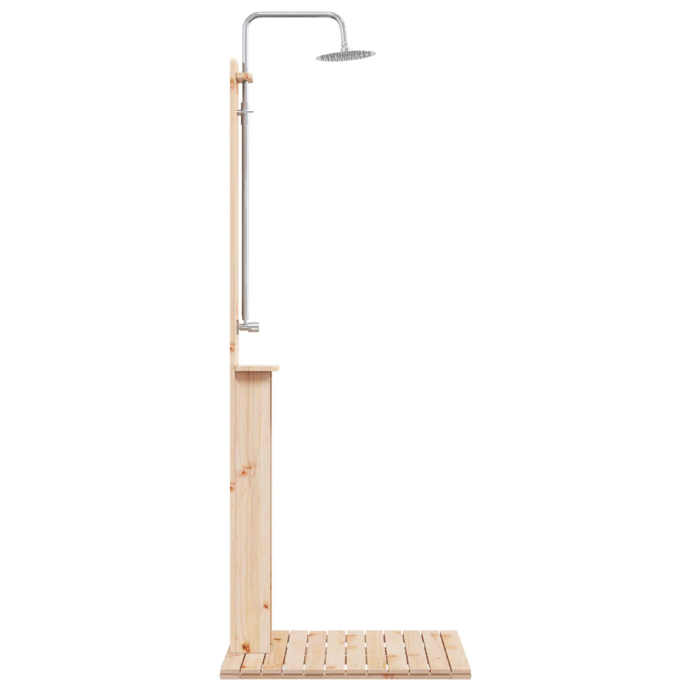 Produktbild för Utomhus Dusch 206 cm Massivt tallträ och rostfritt stål