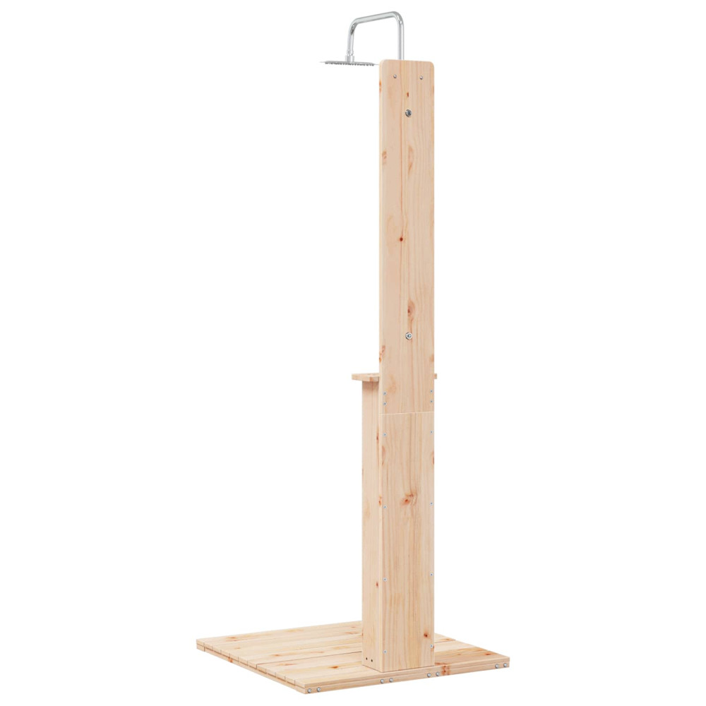 Produktbild för Utomhus Dusch 206 cm Massivt tallträ och rostfritt stål
