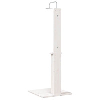 Produktbild för Utomhus Dusch 206 cm Massivt tallträ och rostfritt stål Vit