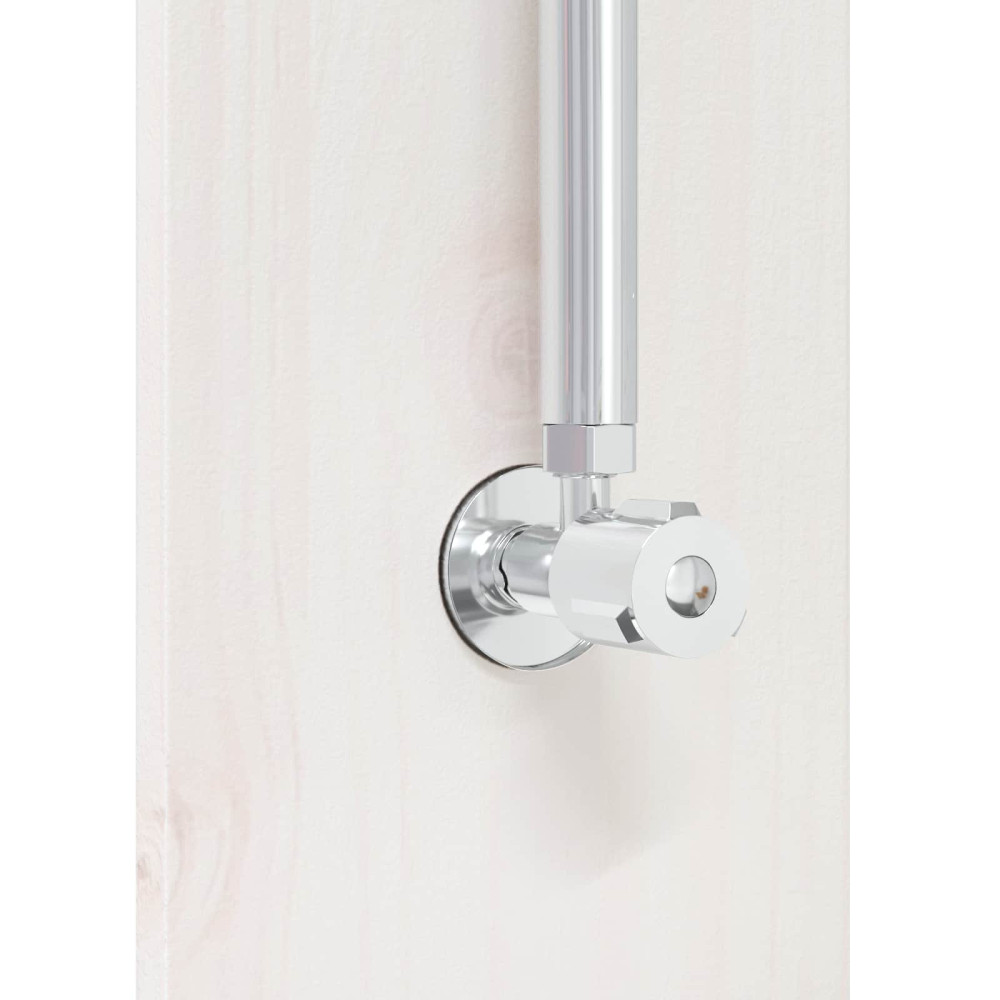 Produktbild för Utomhus Dusch 206 cm Massivt tallträ och rostfritt stål Vit