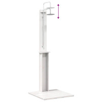 Produktbild för Utomhus Dusch 206 cm Massivt tallträ och rostfritt stål Vit