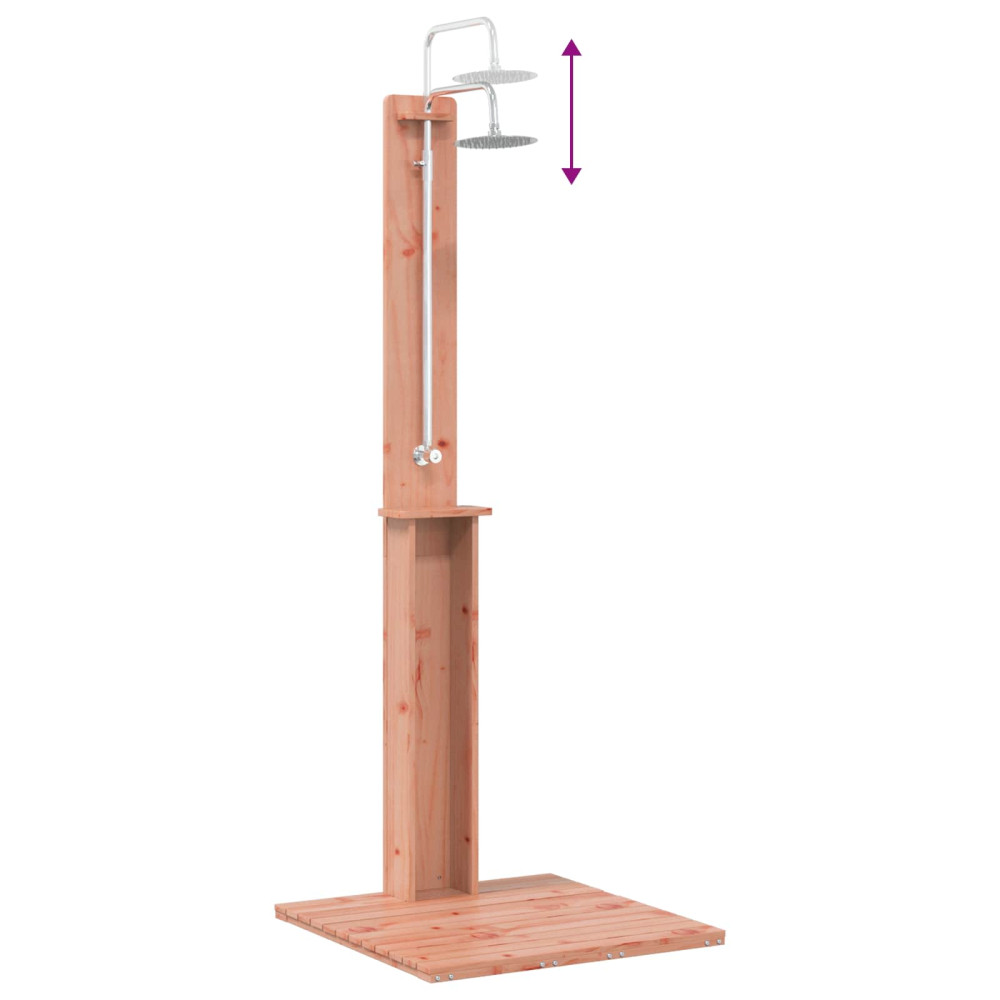 Produktbild för Utomhus Dusch 206 cm Massivt Douglas trä och rostfritt stål