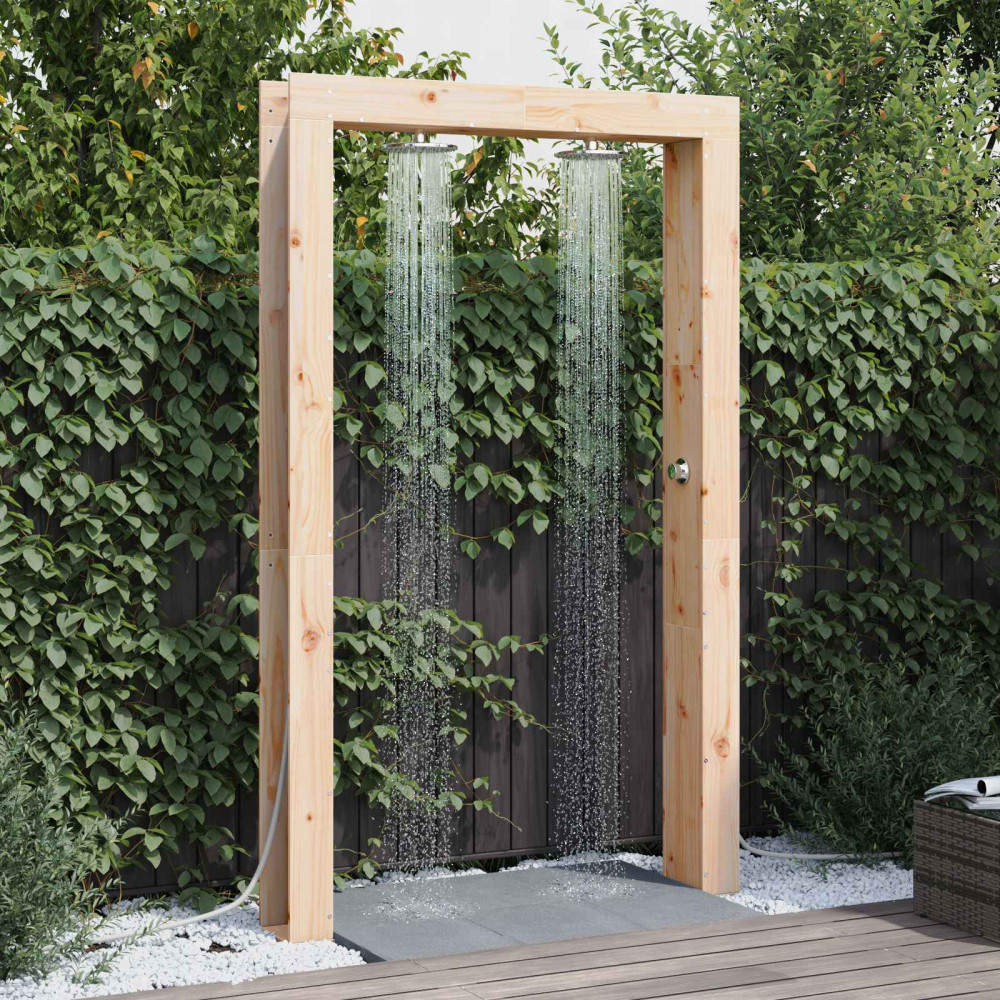 Produktbild för Utomhus Dusch 226 cm Massivt tallträ och rostfritt stål