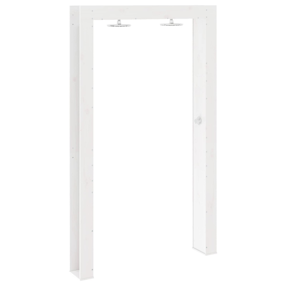 Produktbild för Utomhus Dusch 226 cm Massivt tallträ och rostfritt stål Vit