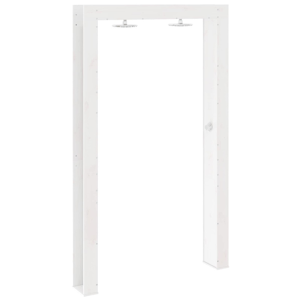 Produktbild för Utomhus Dusch 226 cm Massivt tallträ och rostfritt stål Vit
