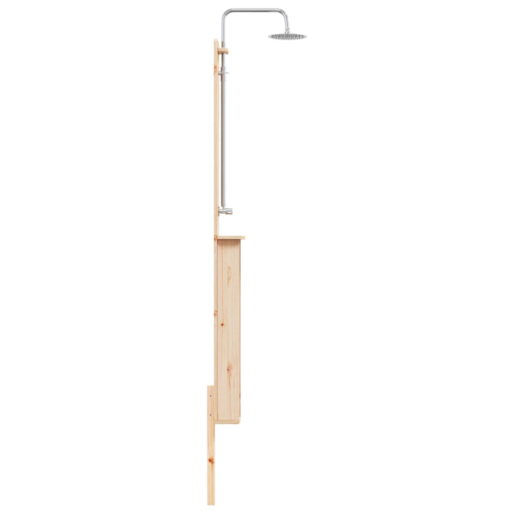 Produktbild för Utomhus Dusch 246 cm Massivt tallträ och rostfritt stål