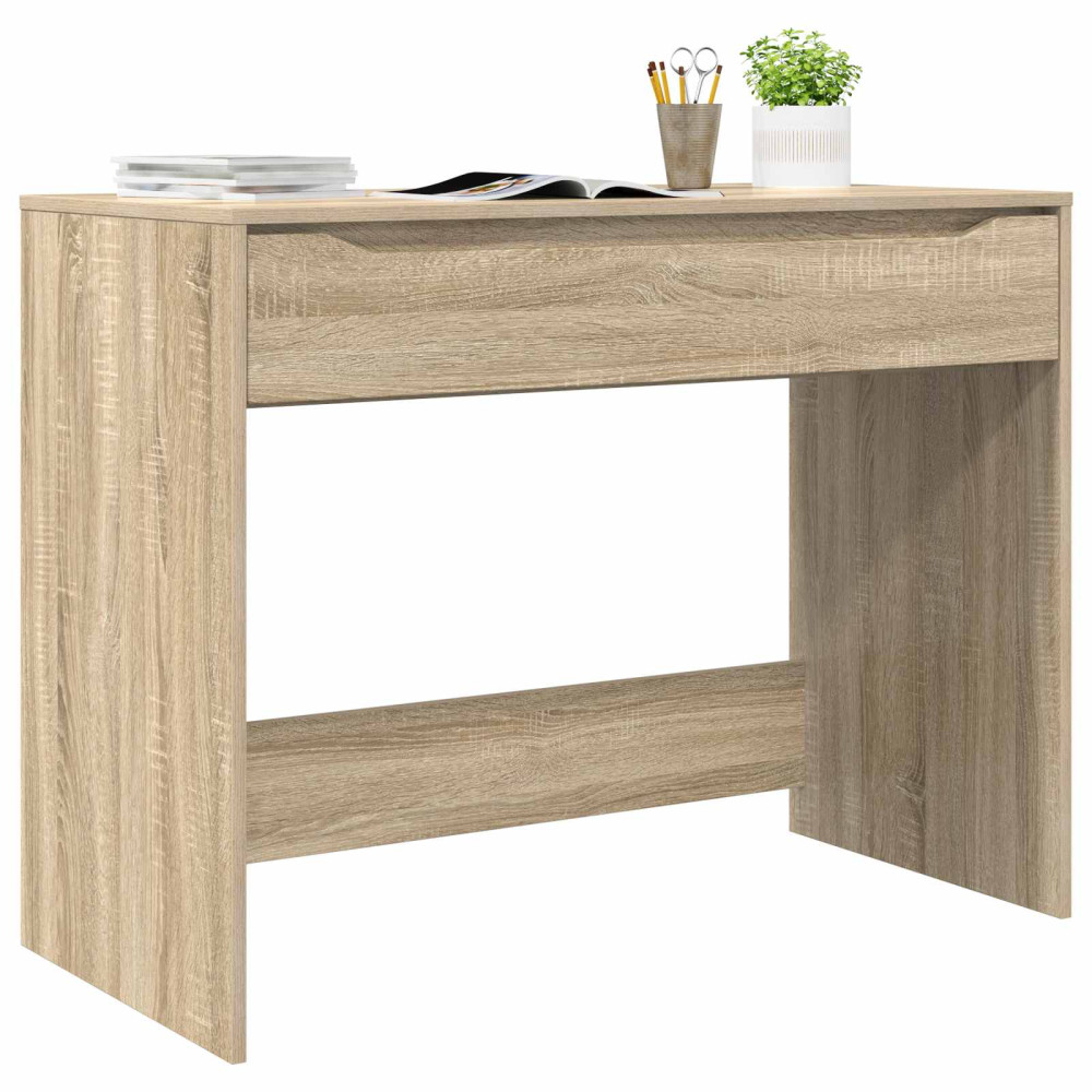 Produktbild för Skrivbord med låda Sonoma-ek 100 x 50 x 78 cm Konstruerat trä