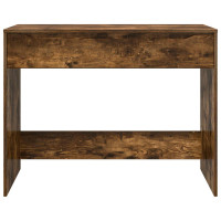 Produktbild för Skrivbord med låda Rökt Ek 100 x 50 x 78 cm Konstruerat trä