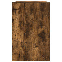 Produktbild för Skrivbord med låda Rökt Ek 100 x 50 x 78 cm Konstruerat trä