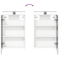 Produktbild för Badrumsspegelskåp Vit 40 x 10,5 x 60,5 cm Konstruerat trä