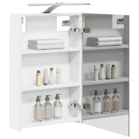 Produktbild för Badrumsspegelskåp Vit 40 x 10,5 x 60,5 cm Konstruerat trä