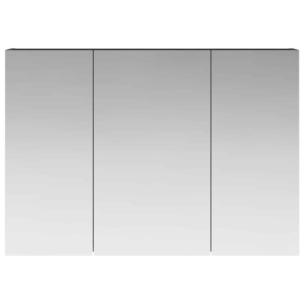 Produktbild för Badrumsspegelskåp Svart Ek 100 x 14,5 x 70 cm Konstruerat trä
