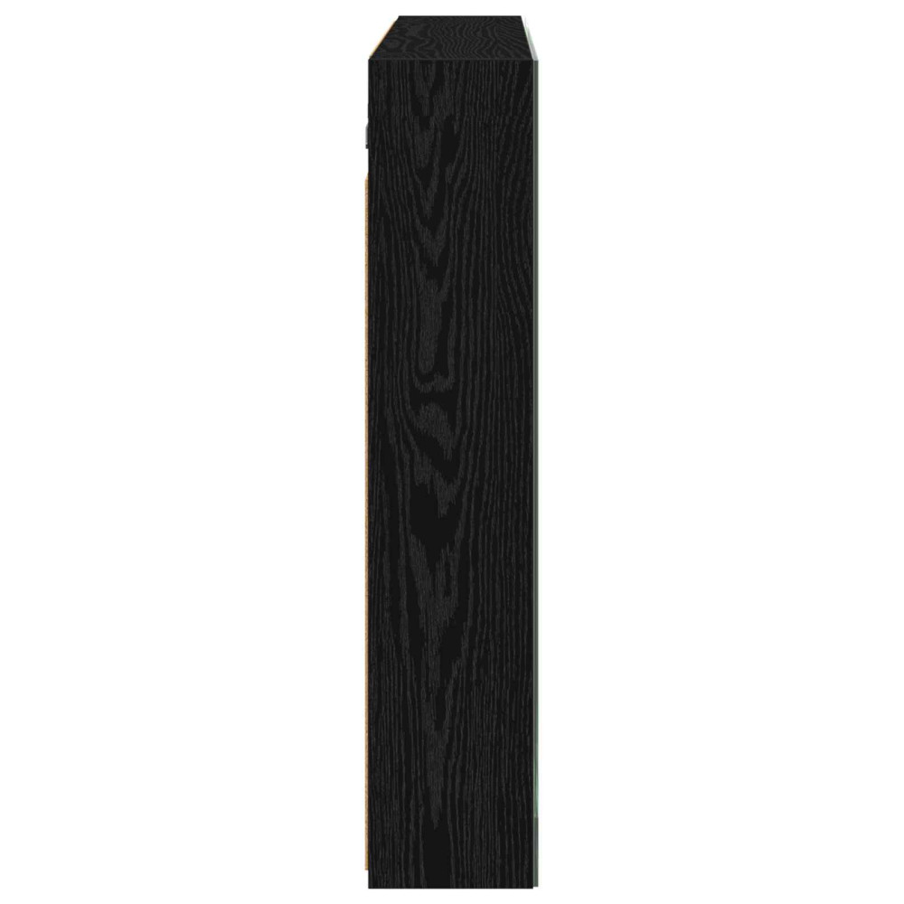 Produktbild för Badrumsspegelskåp Svart Ek 100 x 14,5 x 70 cm Konstruerat trä