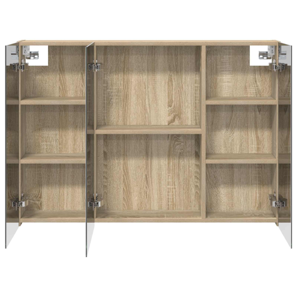Produktbild för Badrumsspegelskåp Sonoma-ek 100 x 14,5 x 70 cm Konstruerat trä