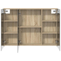 Produktbild för Badrumsspegelskåp Sonoma-ek 100 x 14,5 x 70 cm Konstruerat trä